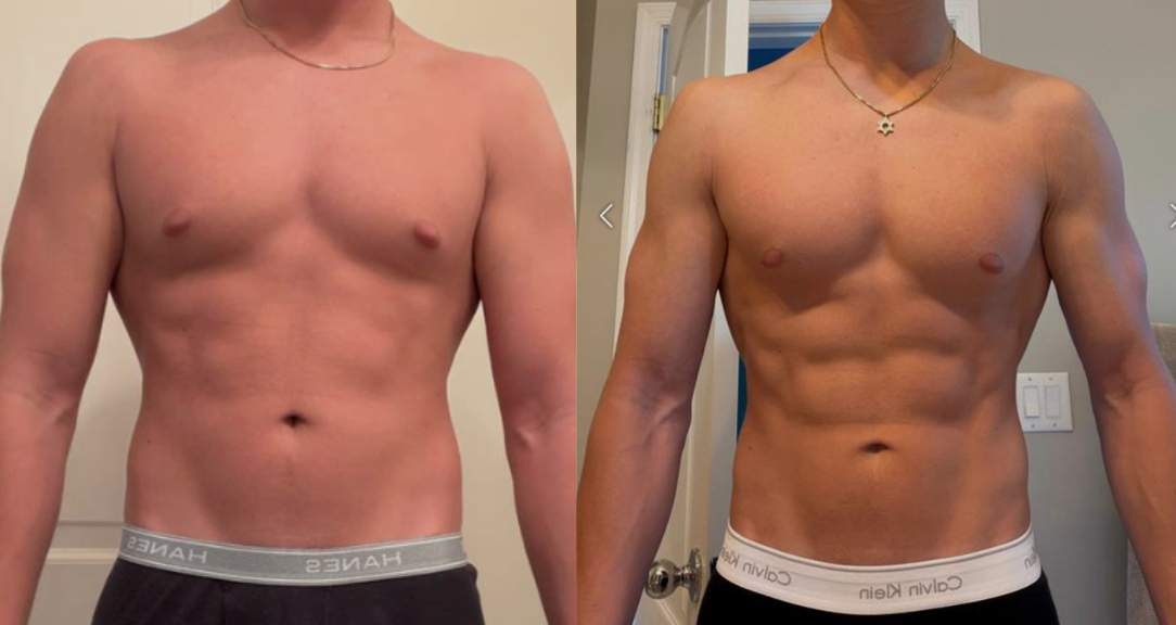 Julian's before and after transformation